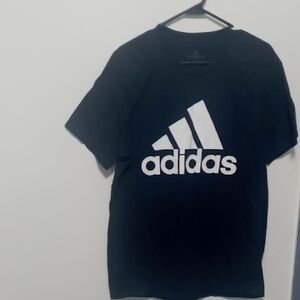 Mens Navy Adidas  T-Shirt with White Logo Size Large